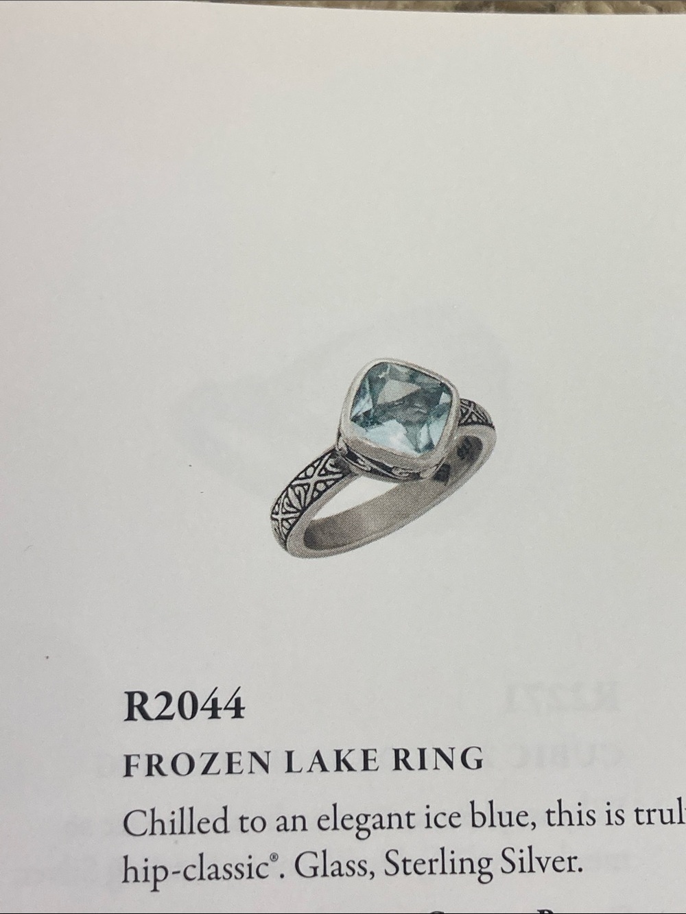 Silpada Sterling Ring with Aqua Blue Cushion Gem NWOT